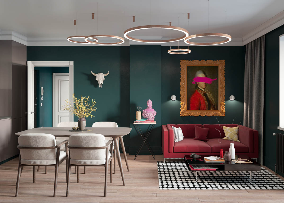 40 двухцветных комбинаций для вашей гостиной, которые украсят и обогащают